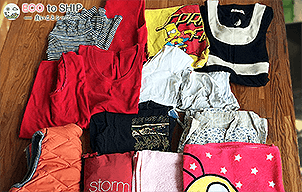 届いた洋服や子供服などの衣類（古着）８