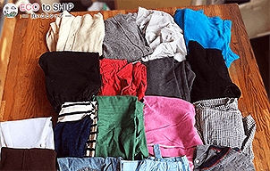 届いた洋服や子供服などの衣類（古着）１０