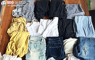 届いた洋服や子供服などの衣類（古着）１２